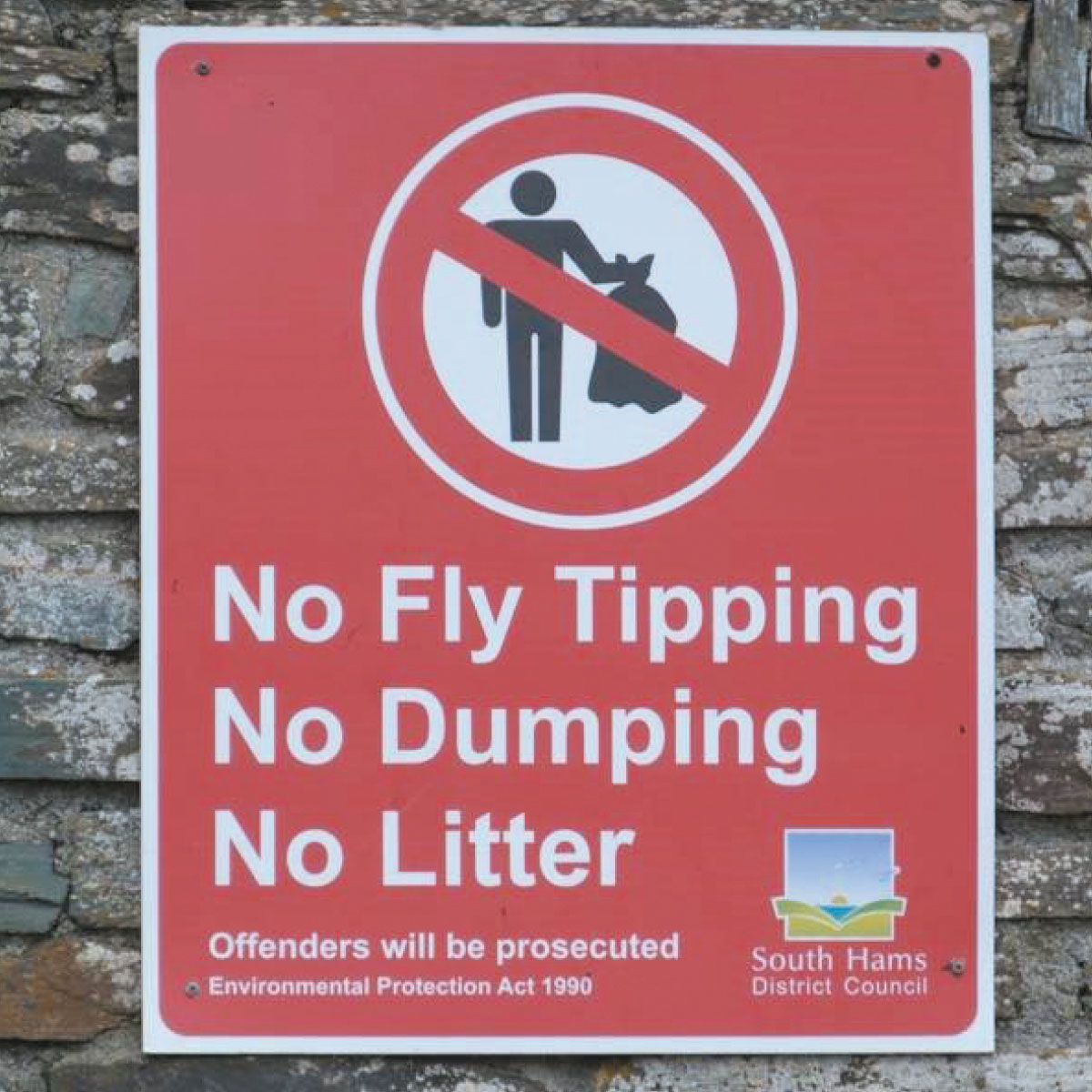 No tipping or dumping sign All materials Health and safety Prohibition 