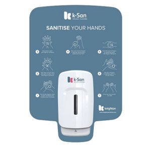 design option for knighton janitorial for a hand sanitiser station