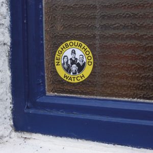small circular neighbourhood watch sticker