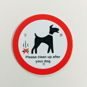 Waymarker Signs for picking up dog poo
