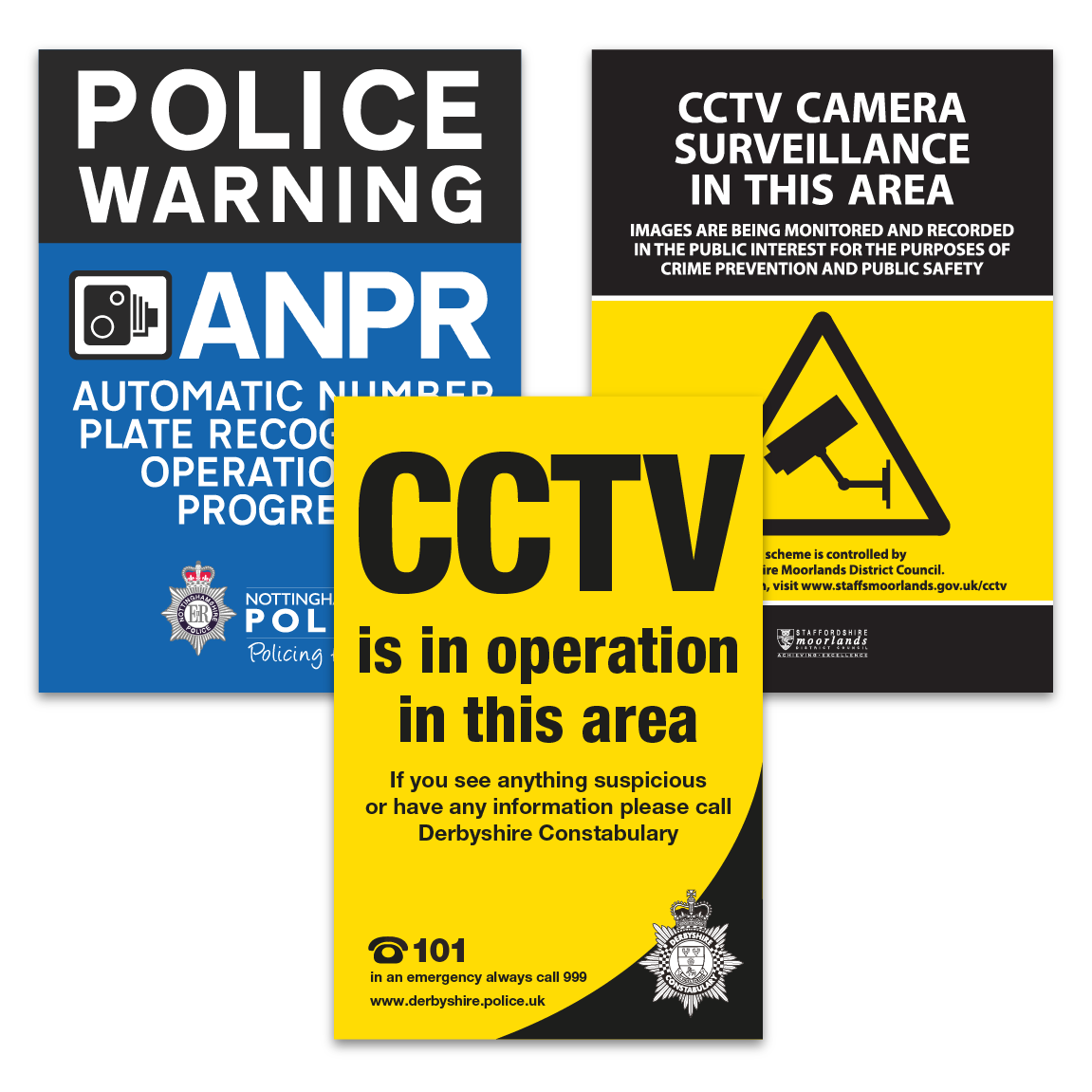 8 x CCTV Warning Security Stickers Signs for Internal or External use by uk print shop 