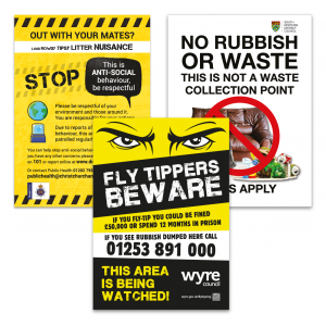 design options for fly tipping signs