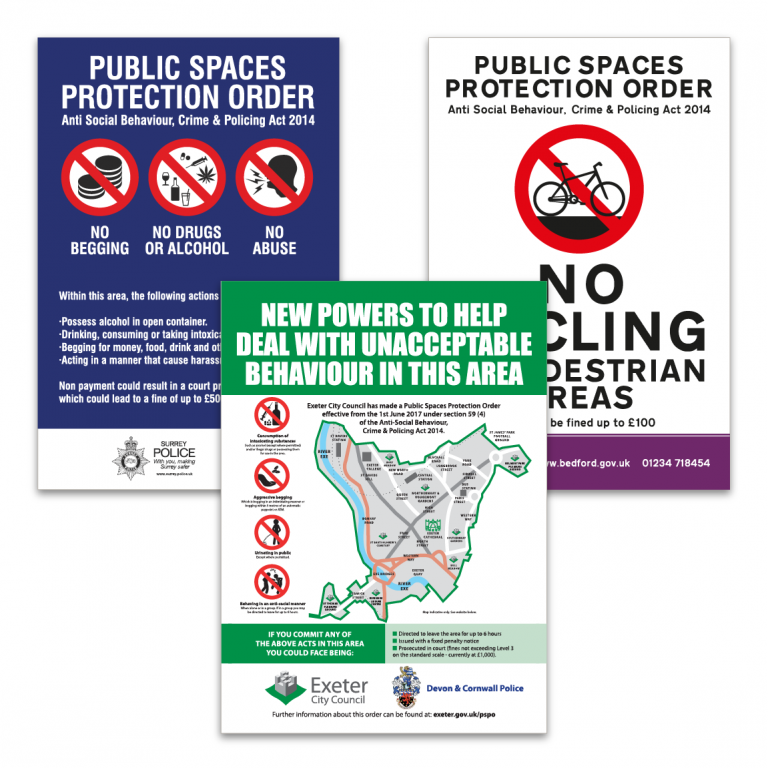 design options for pspo signs
