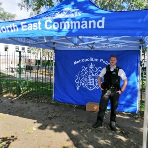 outdoor exhibition stand made for the police force