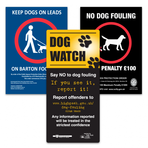 Dog Fouling & Dog Control Signs